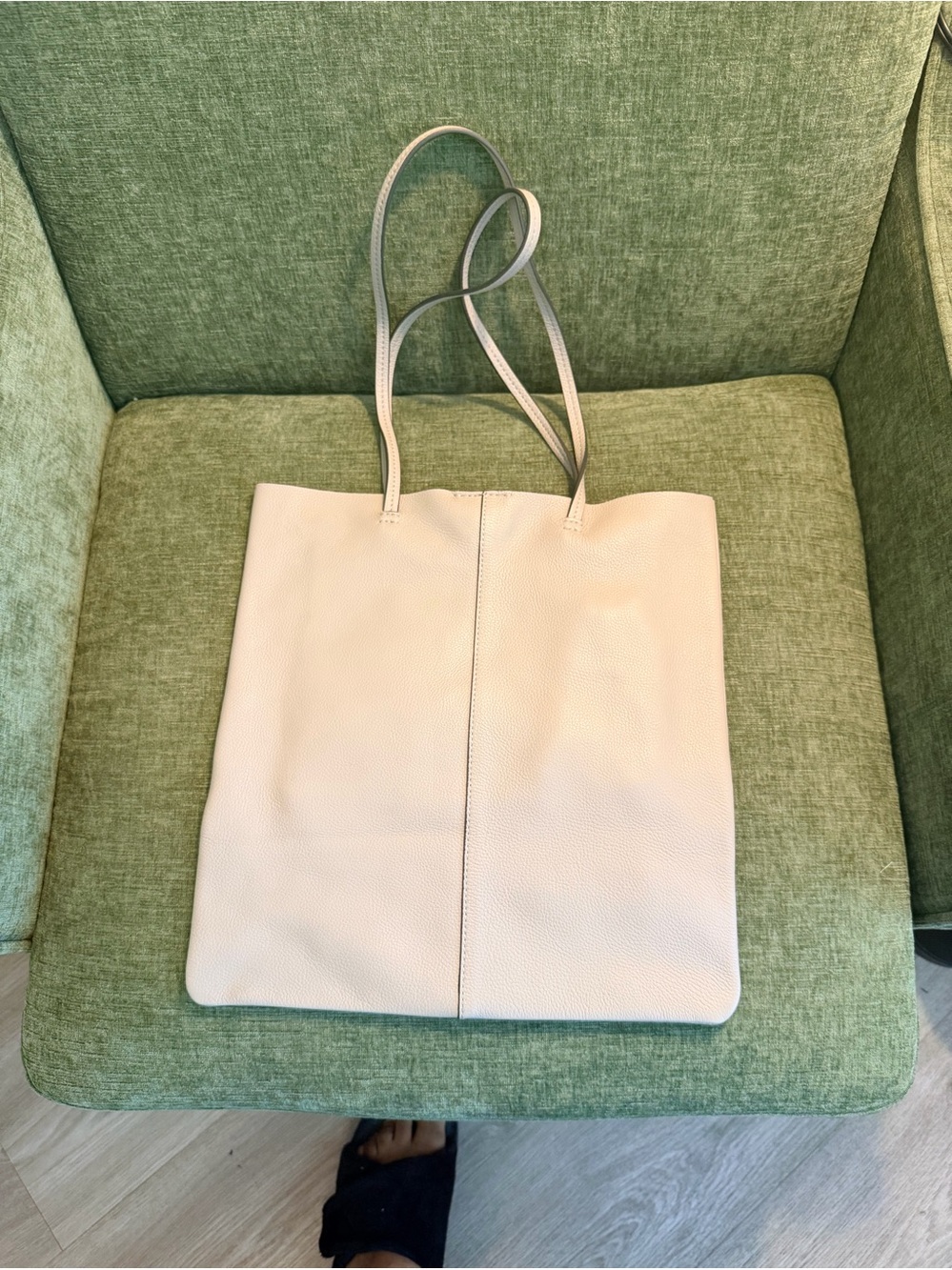 Banana Republic Slim Leather Tote, Cream